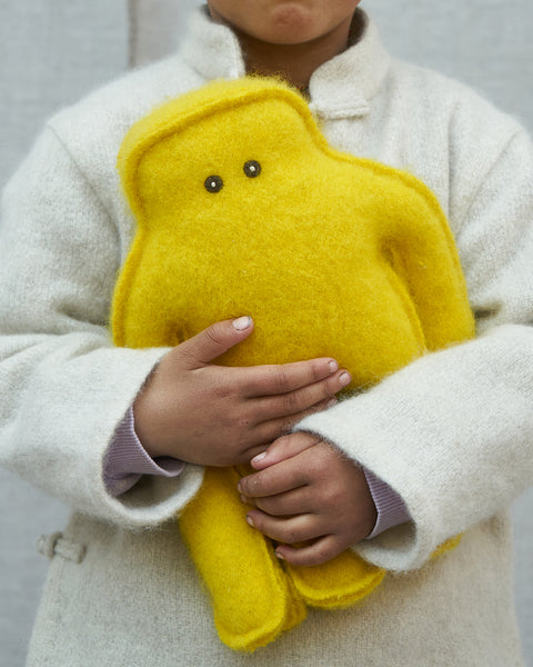 Yellow Yeti Toy. Ethically made toys from Norlha Atelier