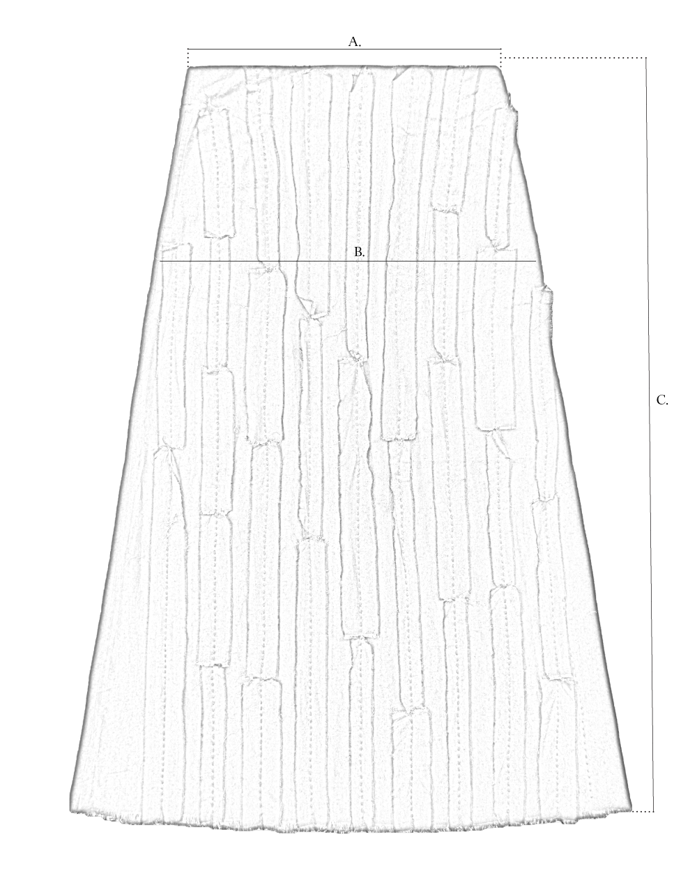 Raw Skirt size diagram