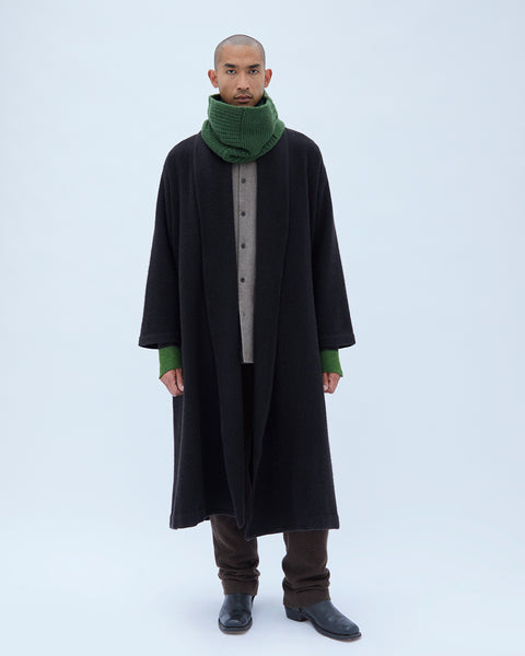 Mens Shawl-Collar Coat. Luxury menswear from b corp certified Norlha