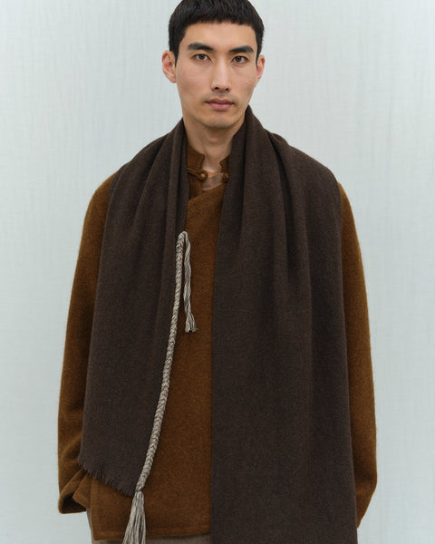 Nomad Classic Skinny Yak Wool Braided Scarf, Norlha Atelier