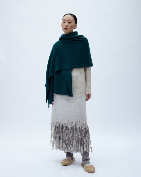 Light Grey Women's Yak Wool Scarf | Mongulai