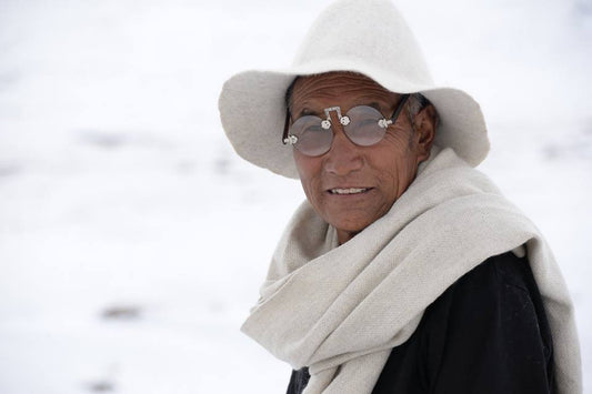 Man on Tibetan Plateau
