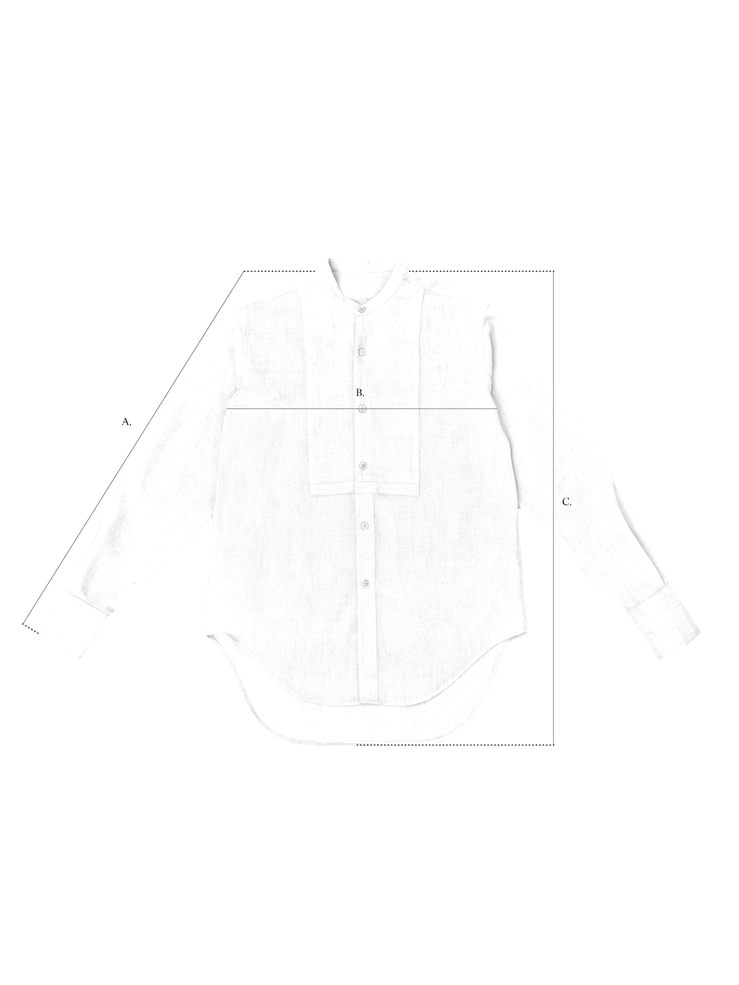 Bib Shirt size diagram