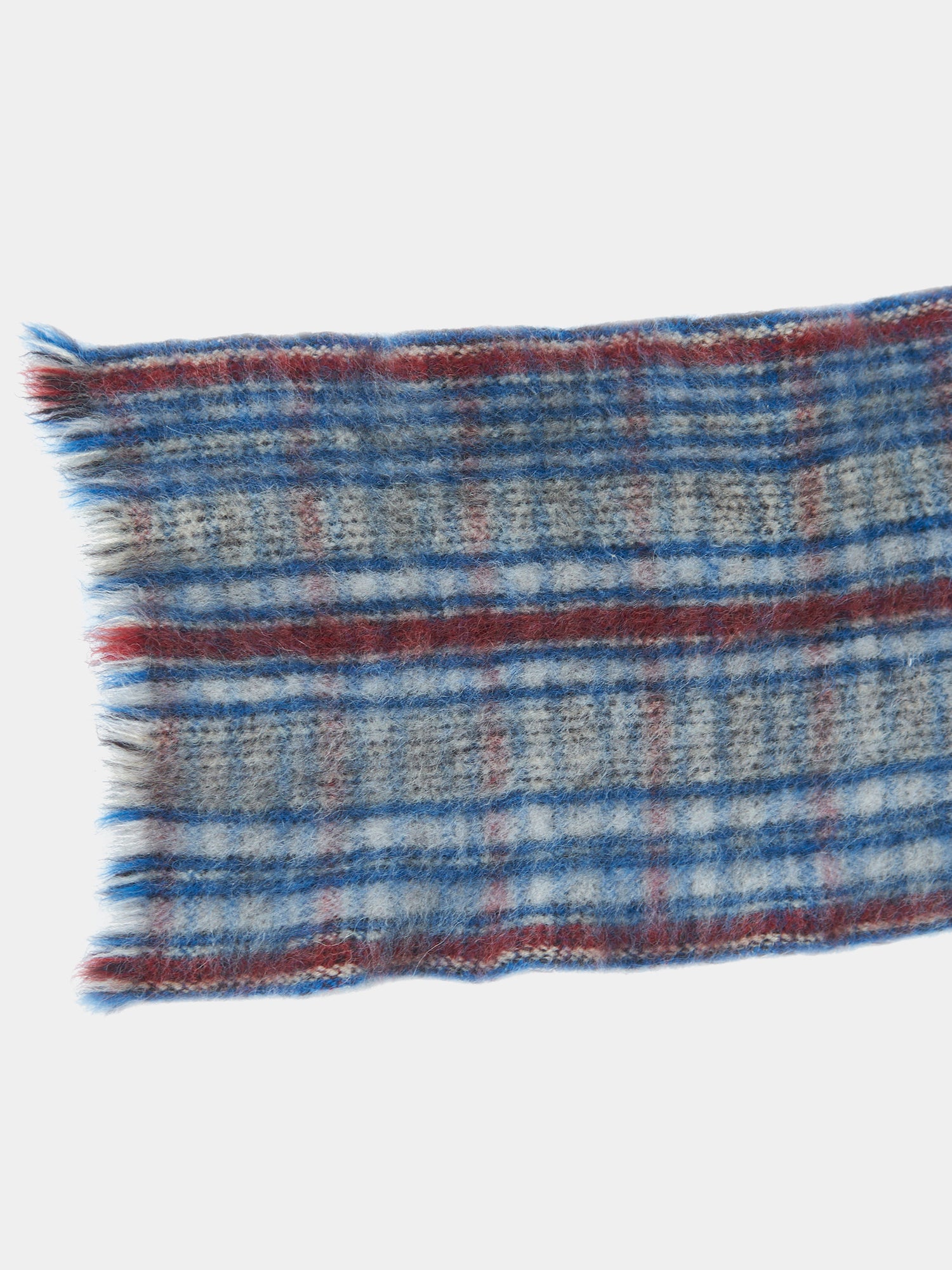 Children's Check Boiled Scarf. Soft Yak Wool Accessories, Norlha