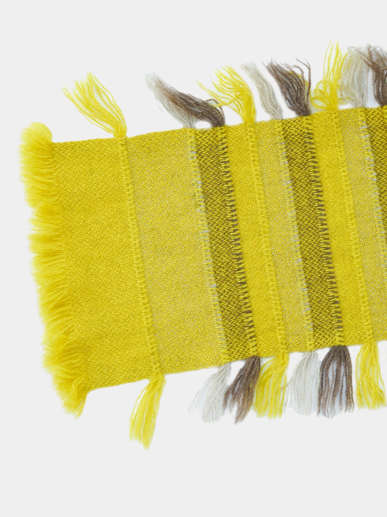 Yellow Yak Wool Children's Lake Scarf. Soft Yak Wool Accessories
