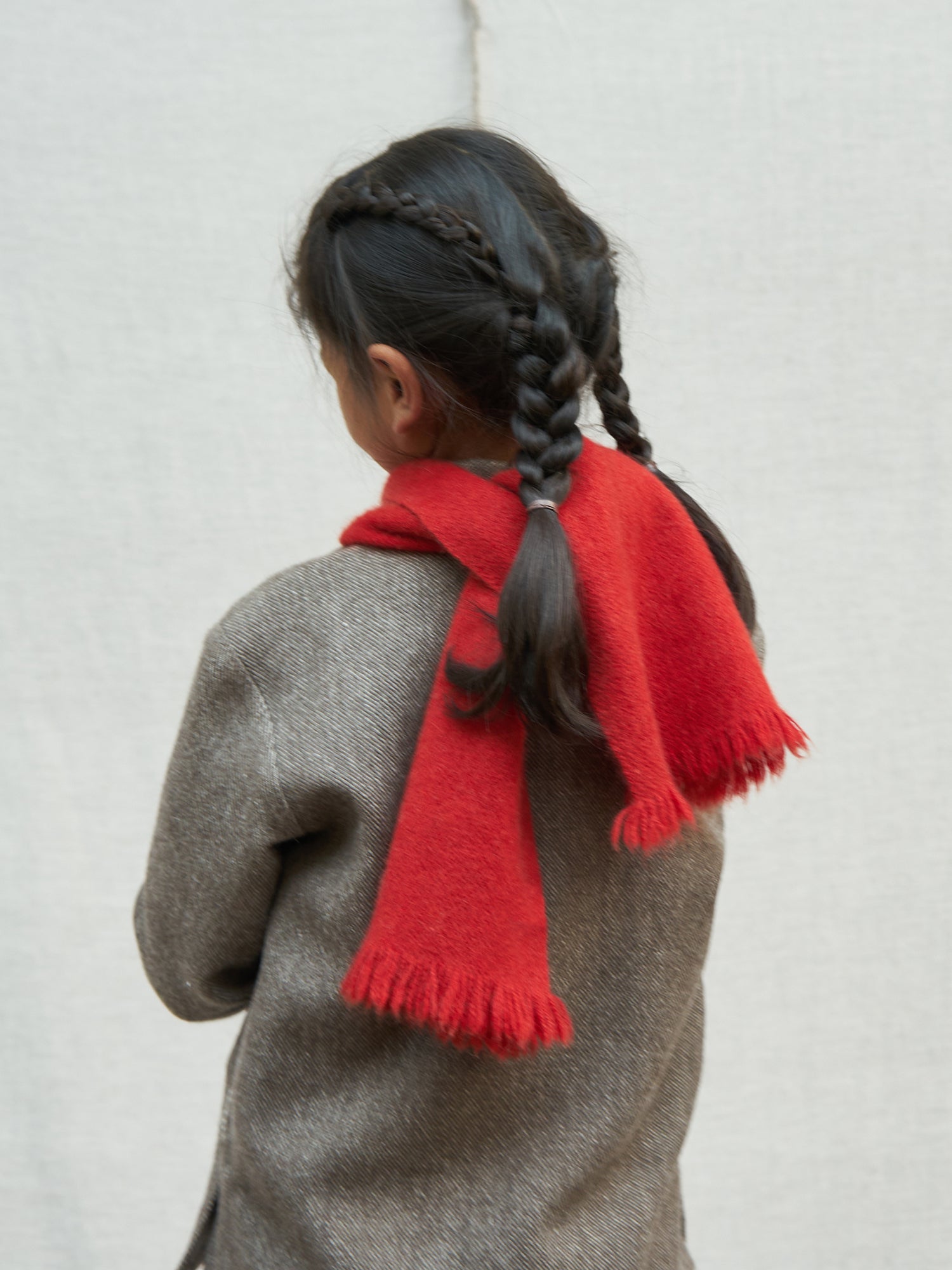 Children's Scarf. Red Yak Wool Accessories, Norlha