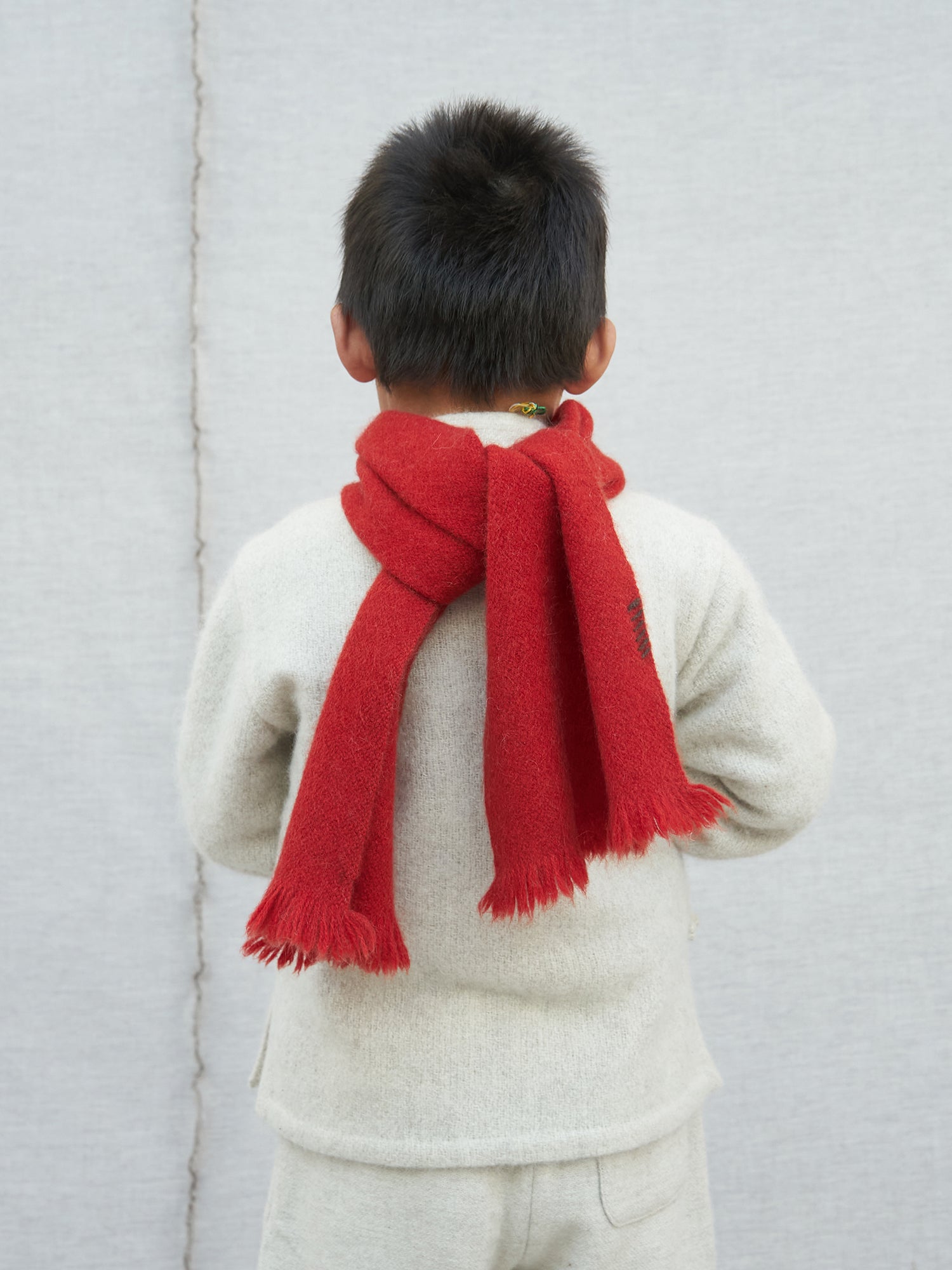 Children's Scarf. Red Yak Wool Accessories, Norlha