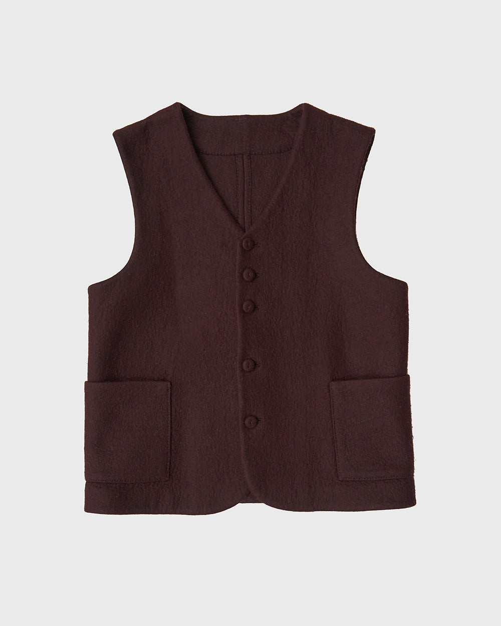 Classic Felted Yak Wool Vest, Sustainable luxury from Norlha