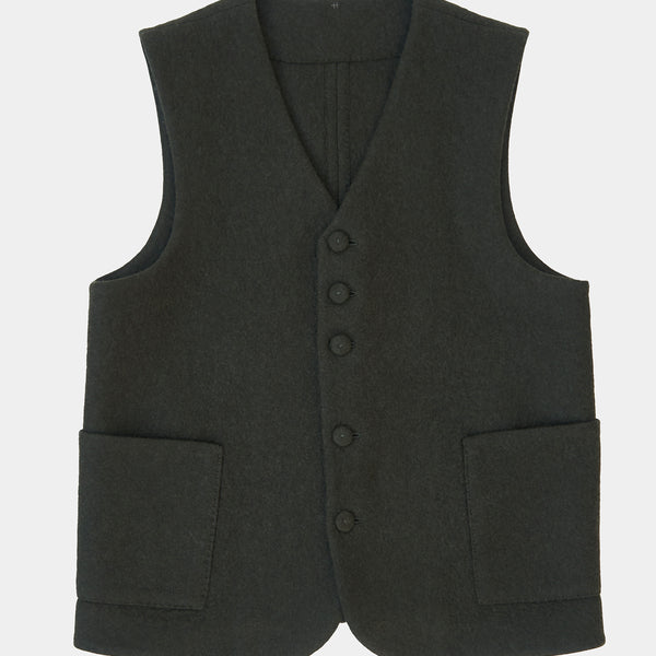 Classic Felted Yak Wool Vest, Sustainable luxury from Norlha