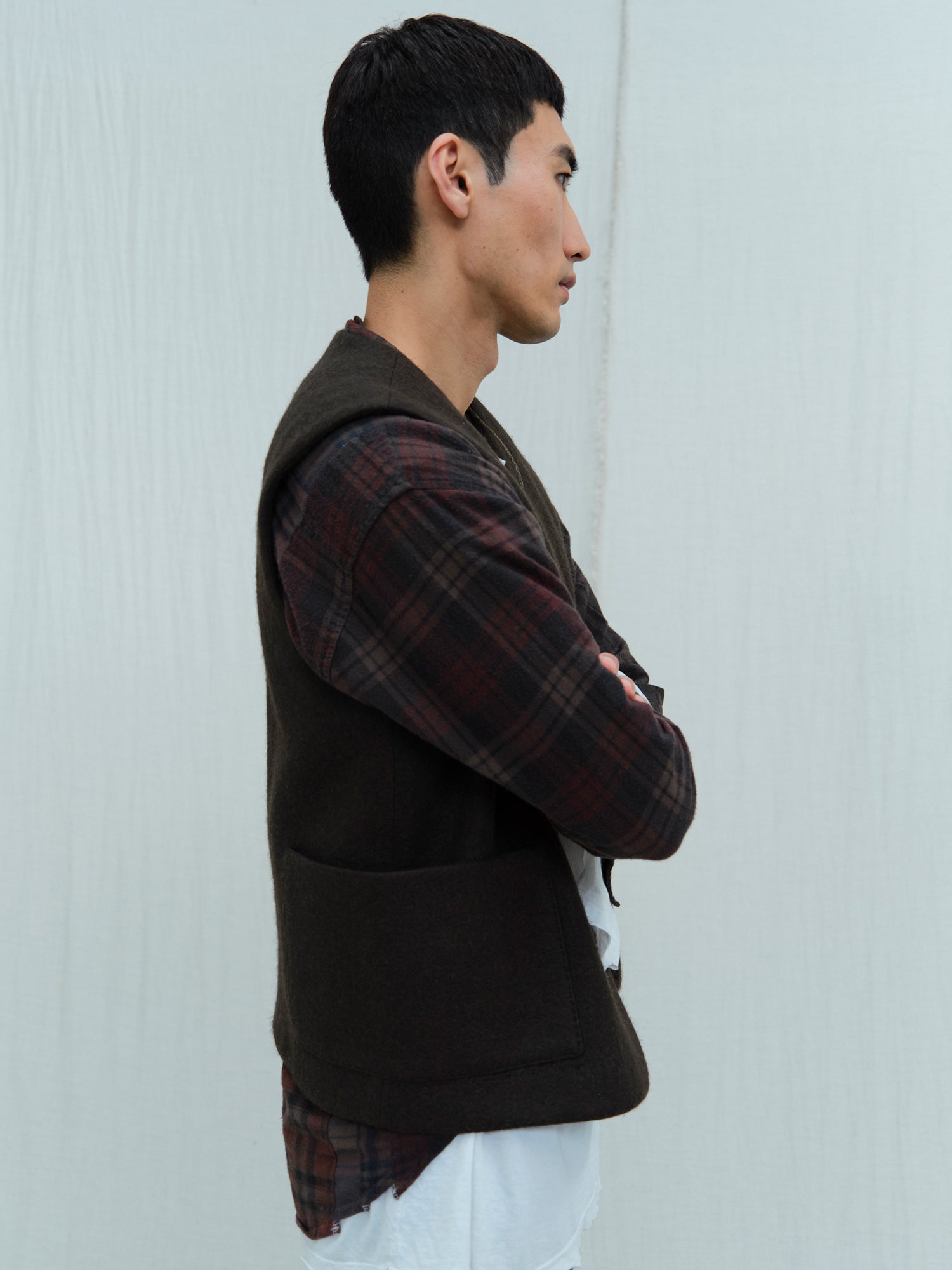 Classic Felted Yak Wool Vest, Sustainable luxury from Norlha