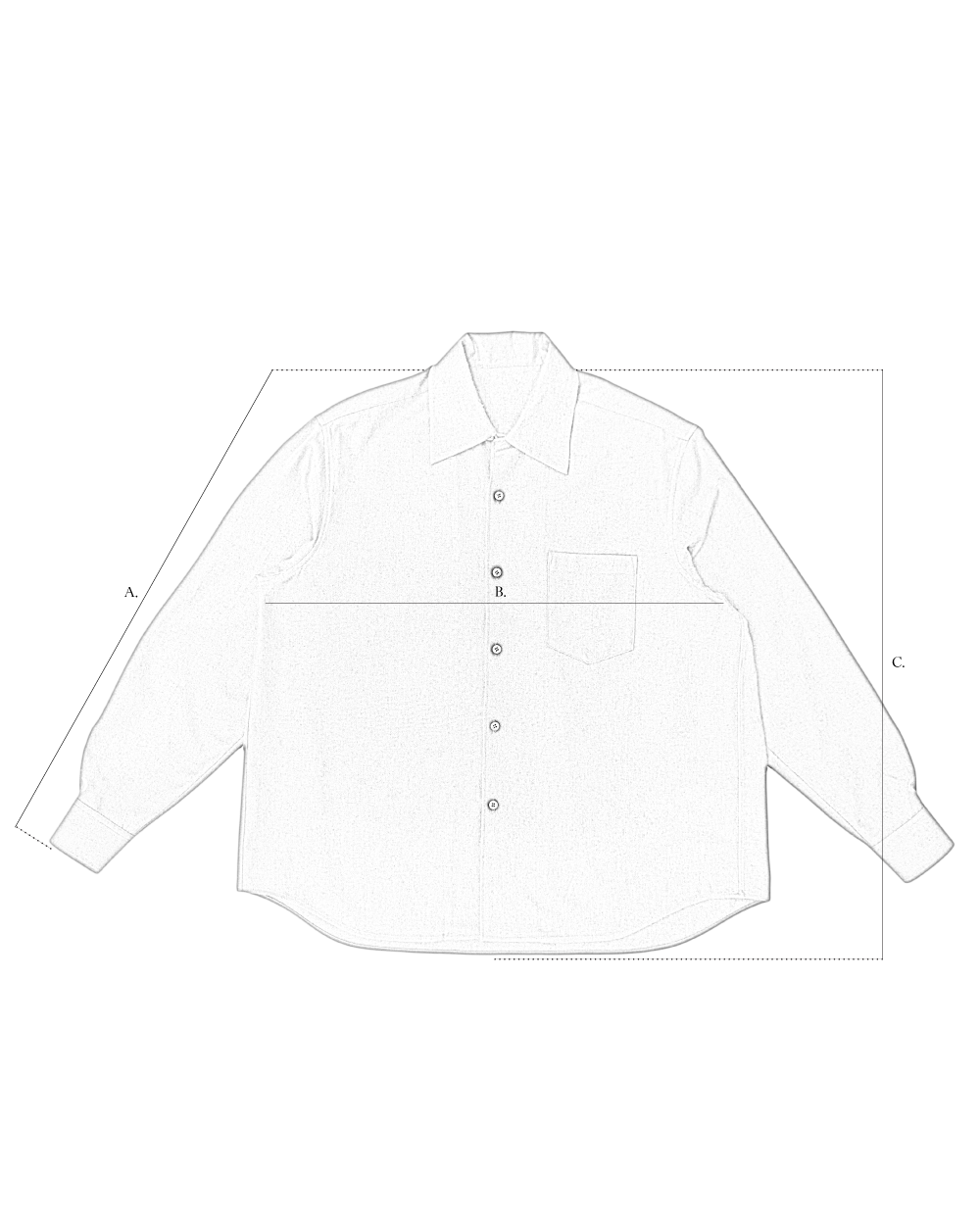 Classic Shirt size diagram
