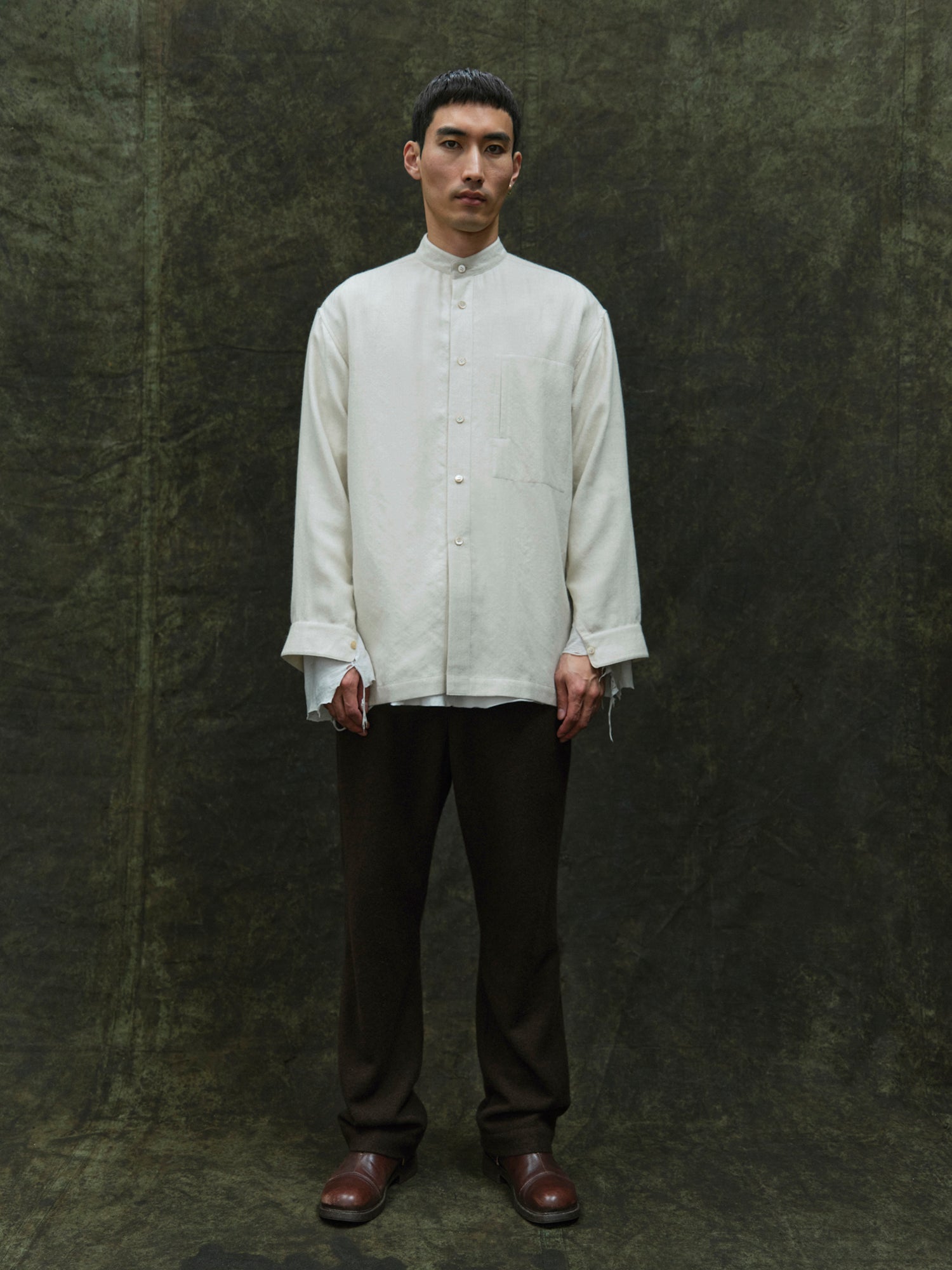 Ethical yak wool silk shirt. Sustainable b-corp luxury, Norlha