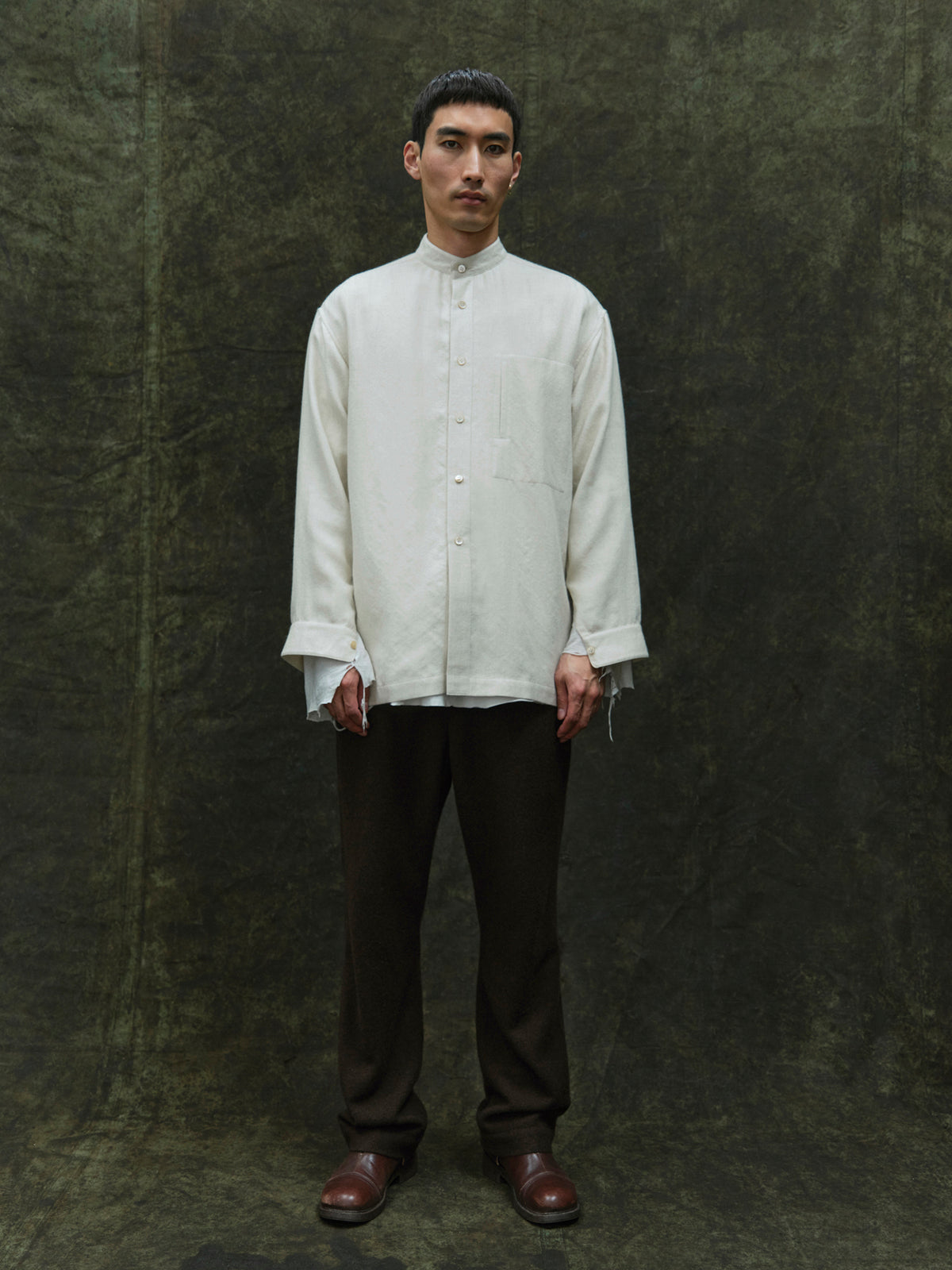 Ethical yak wool silk shirt. Sustainable b-corp luxury, Norlha