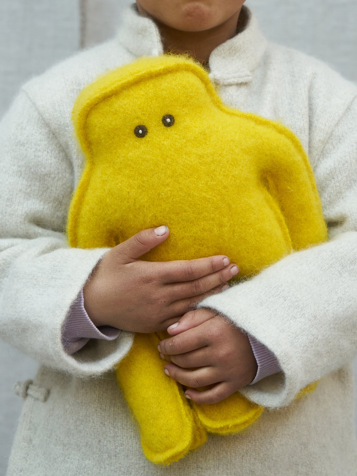 Yellow Yeti Toy. Ethically made toys from Norlha Atelier