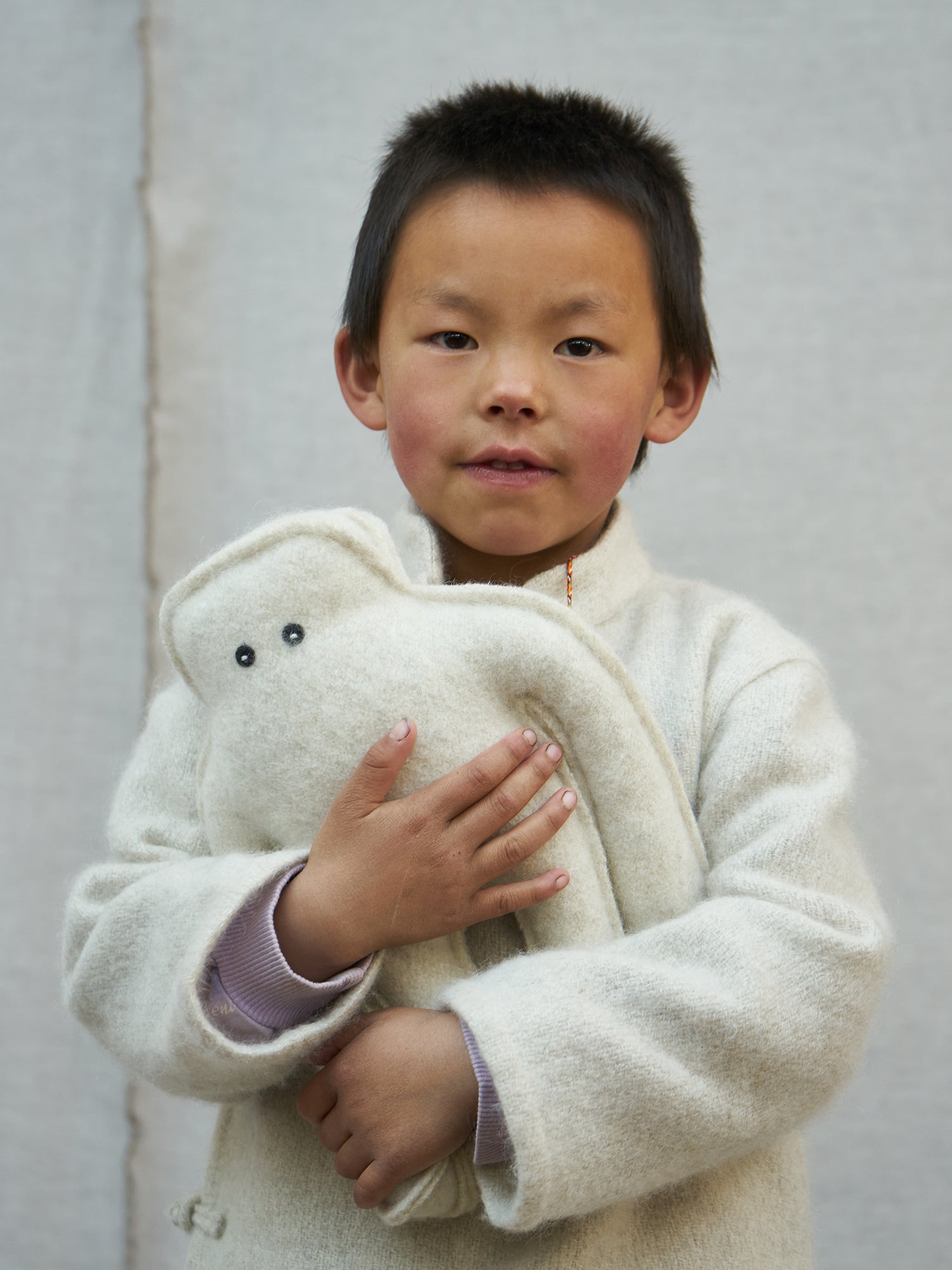 Natural Yak White Yak Wool Yeti Toy. Ethically made toys from