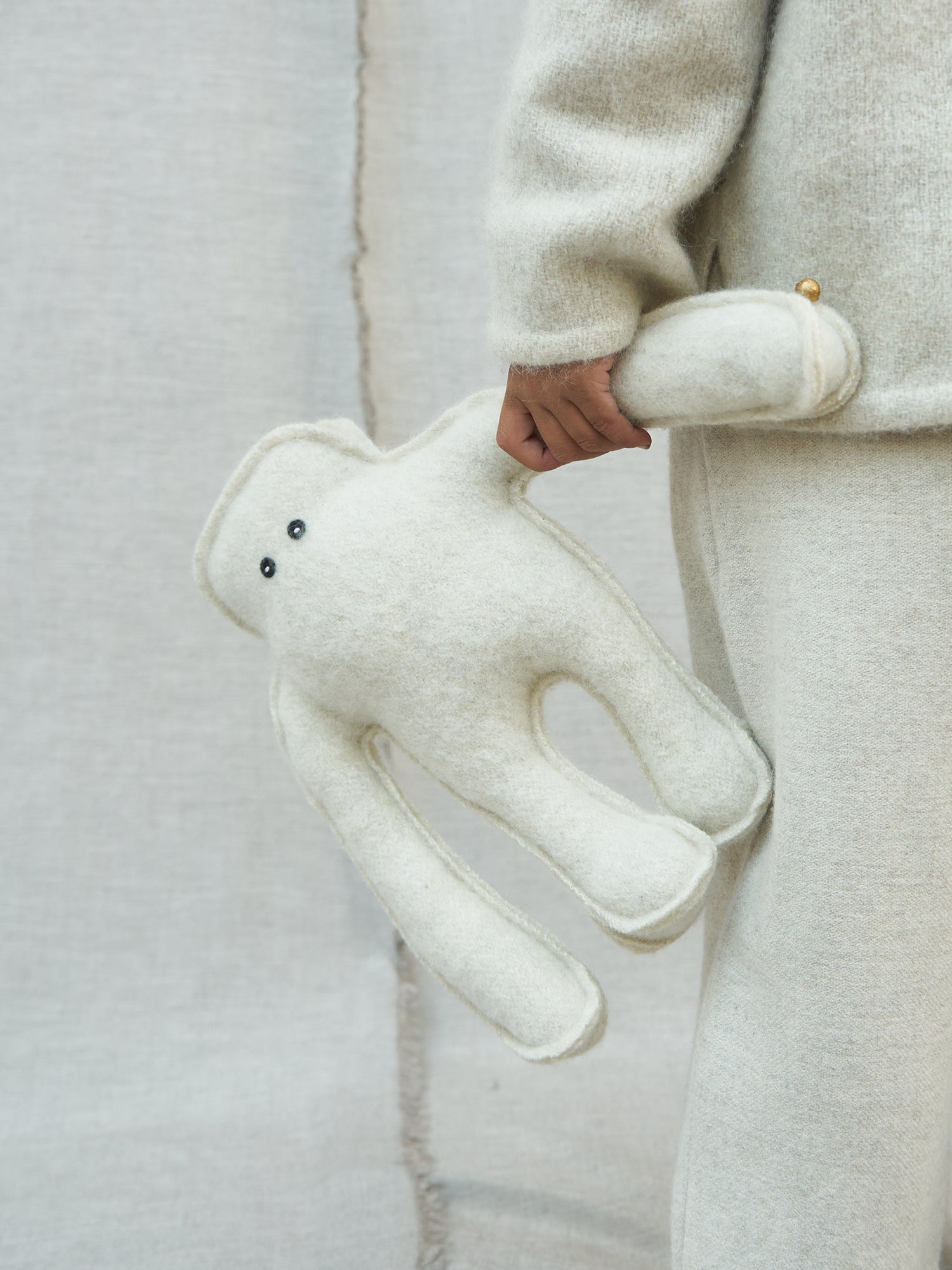 Natural Yak White Yak Wool Yeti Toy. Ethically made toys from
