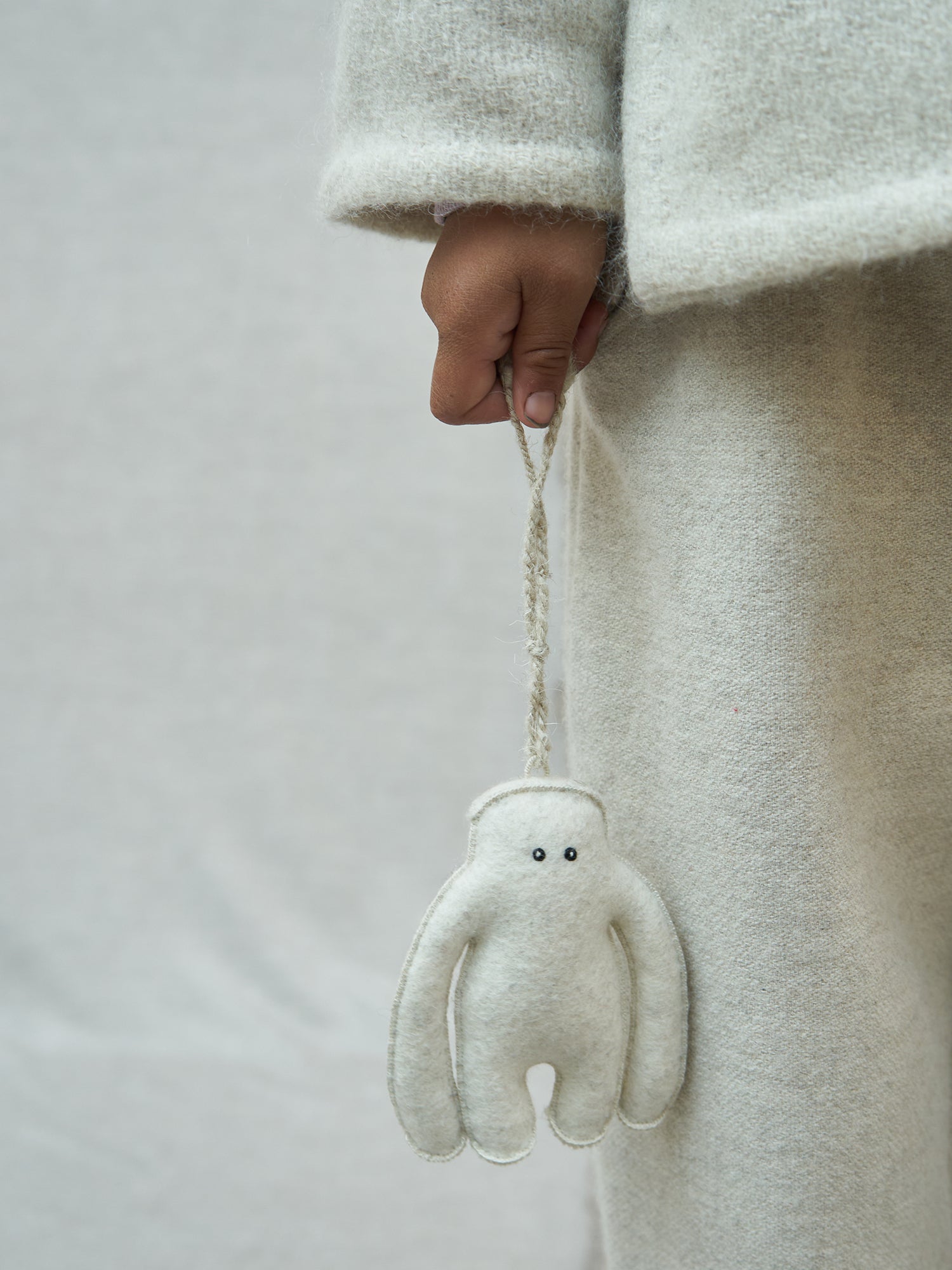 Small White Yeti Toy. Ethically made Yak wool toys from the