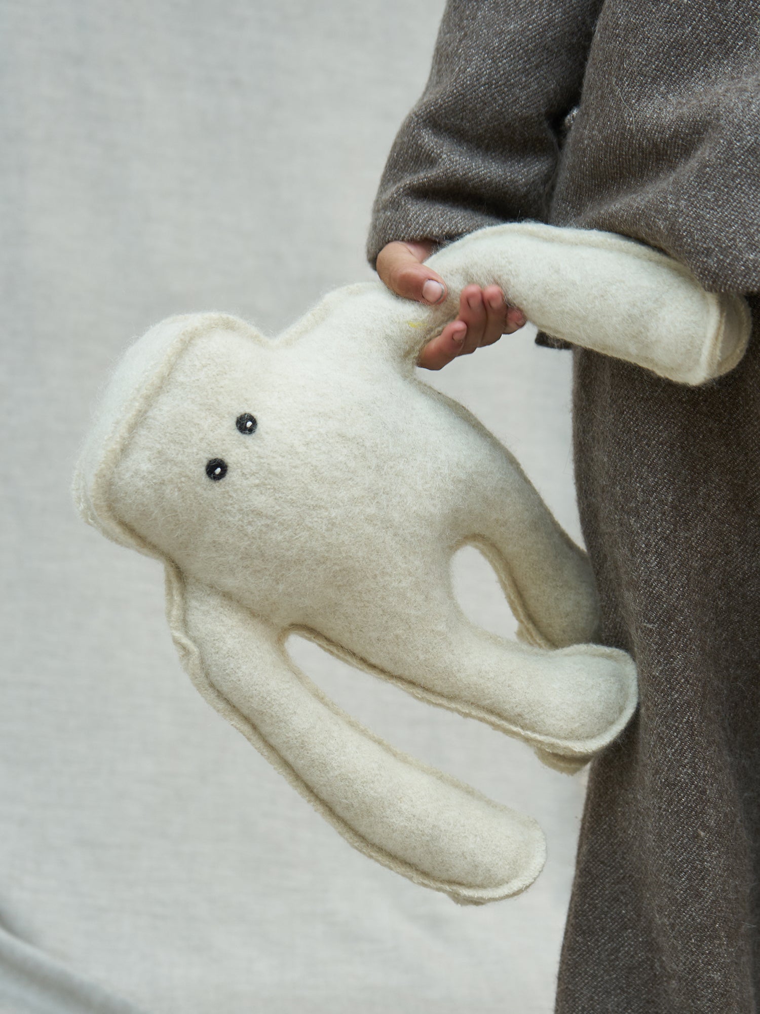 Natural Yak White Yak Wool Yeti Toy. Ethically made toys from