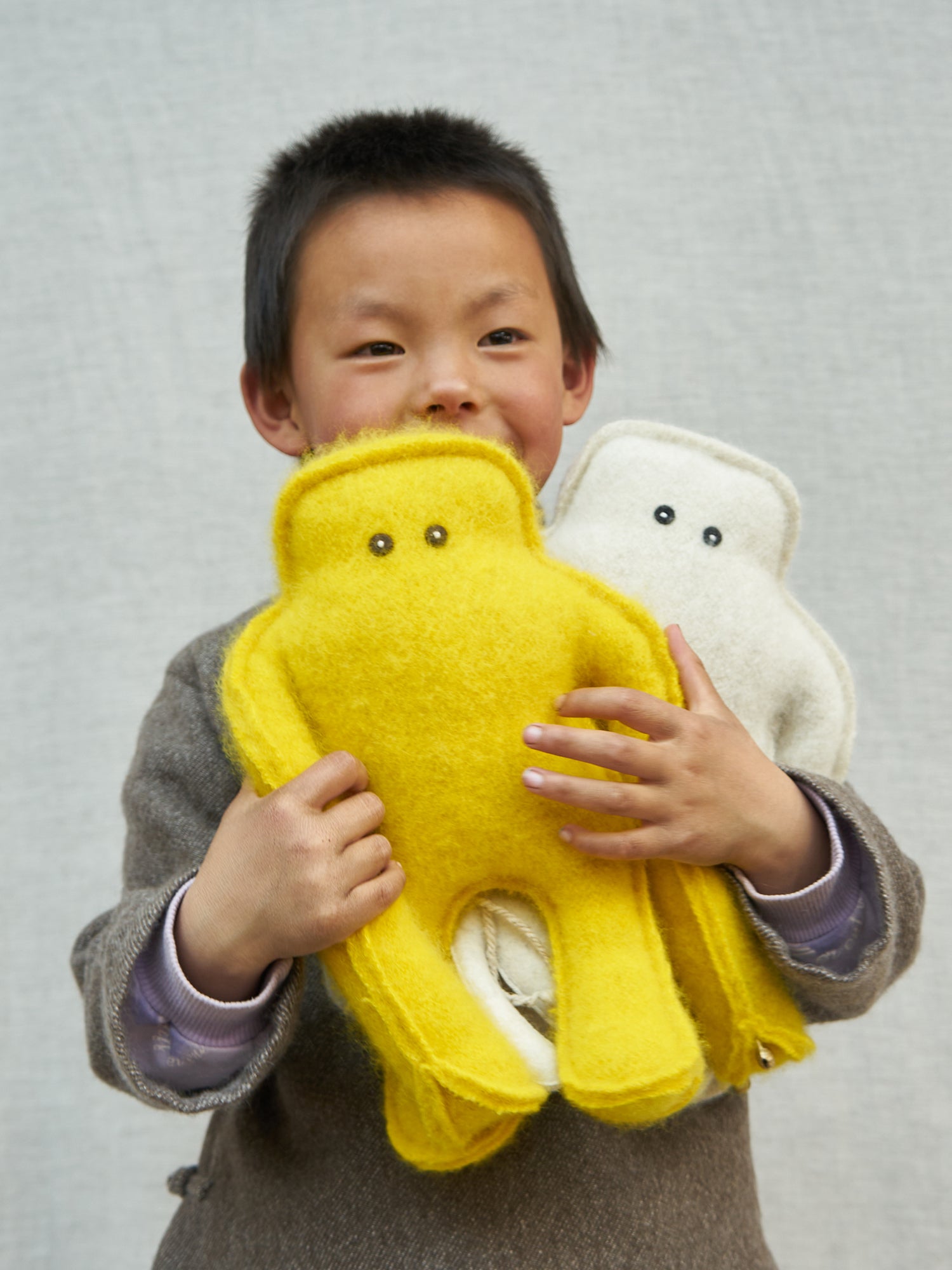 Yellow Yeti Toy. Ethically made toys from Norlha Atelier