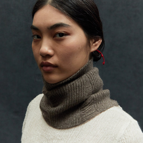 Distressed Snood. Luxury Yak wool accessories from Norlha