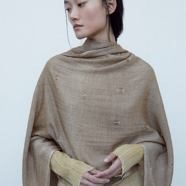 Split Scarf. Luxury Yak Wool and Silk Scarves. B-Corp