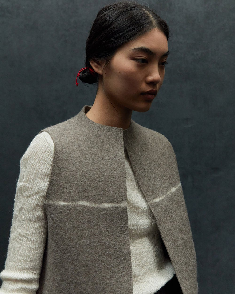 Zero Waste Yak Wool Felt Vest. Sustainable luxury from Norlha