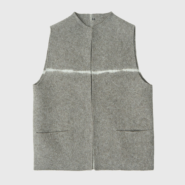 Zero Waste Yak Wool Felt Vest. Sustainable luxury from Norlha