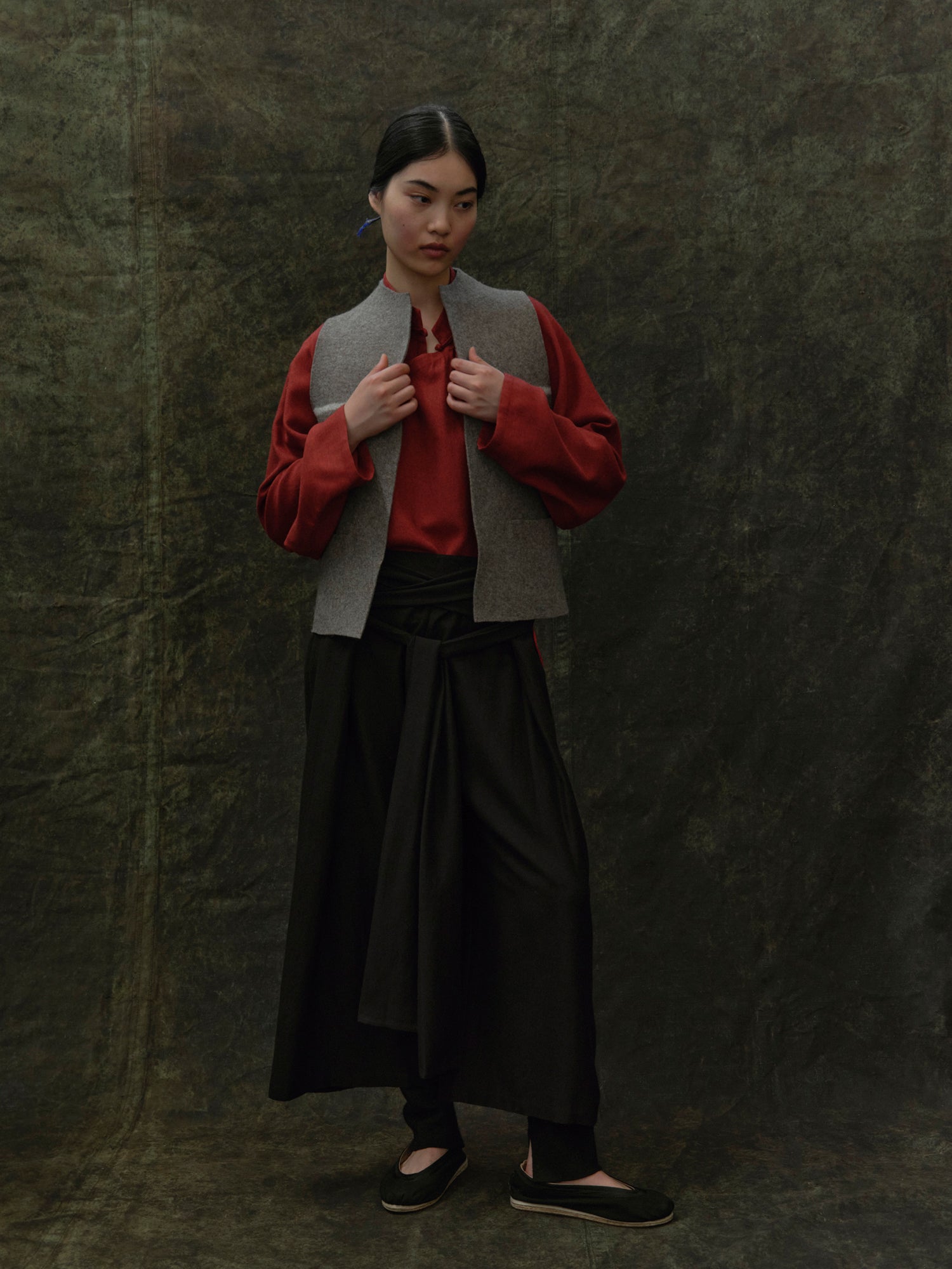 Zero Waste Yak Wool Felt Vest. Sustainable luxury from Norlha