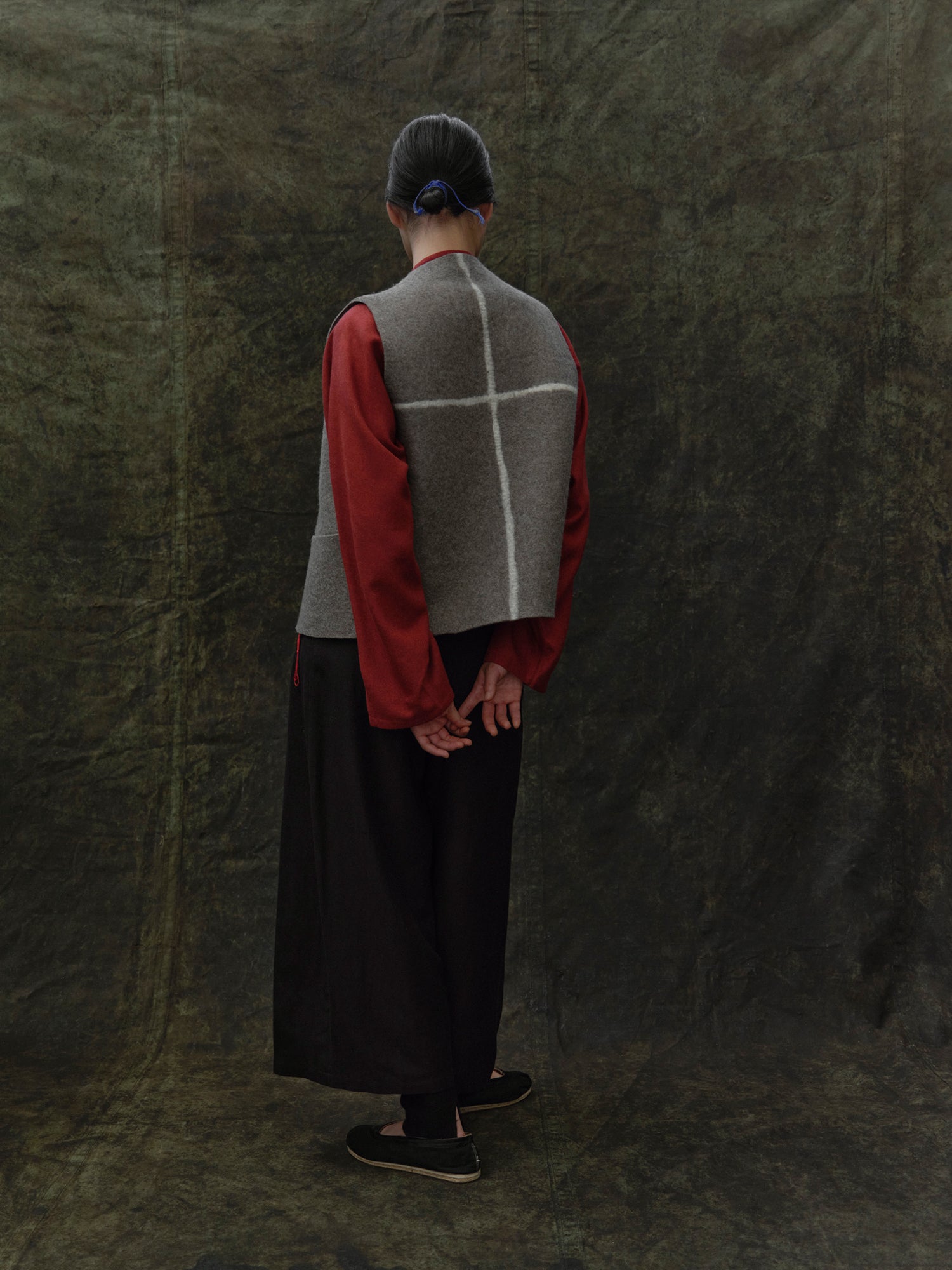 Zero Waste Yak Wool Felt Vest. Sustainable luxury from Norlha