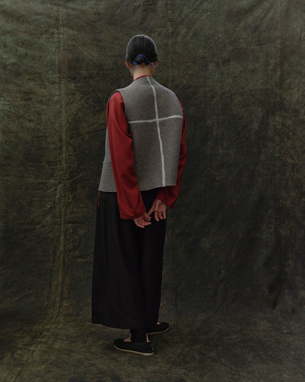 kaval カヴァル／patchwork needle vest (wool) kaval カヴァル