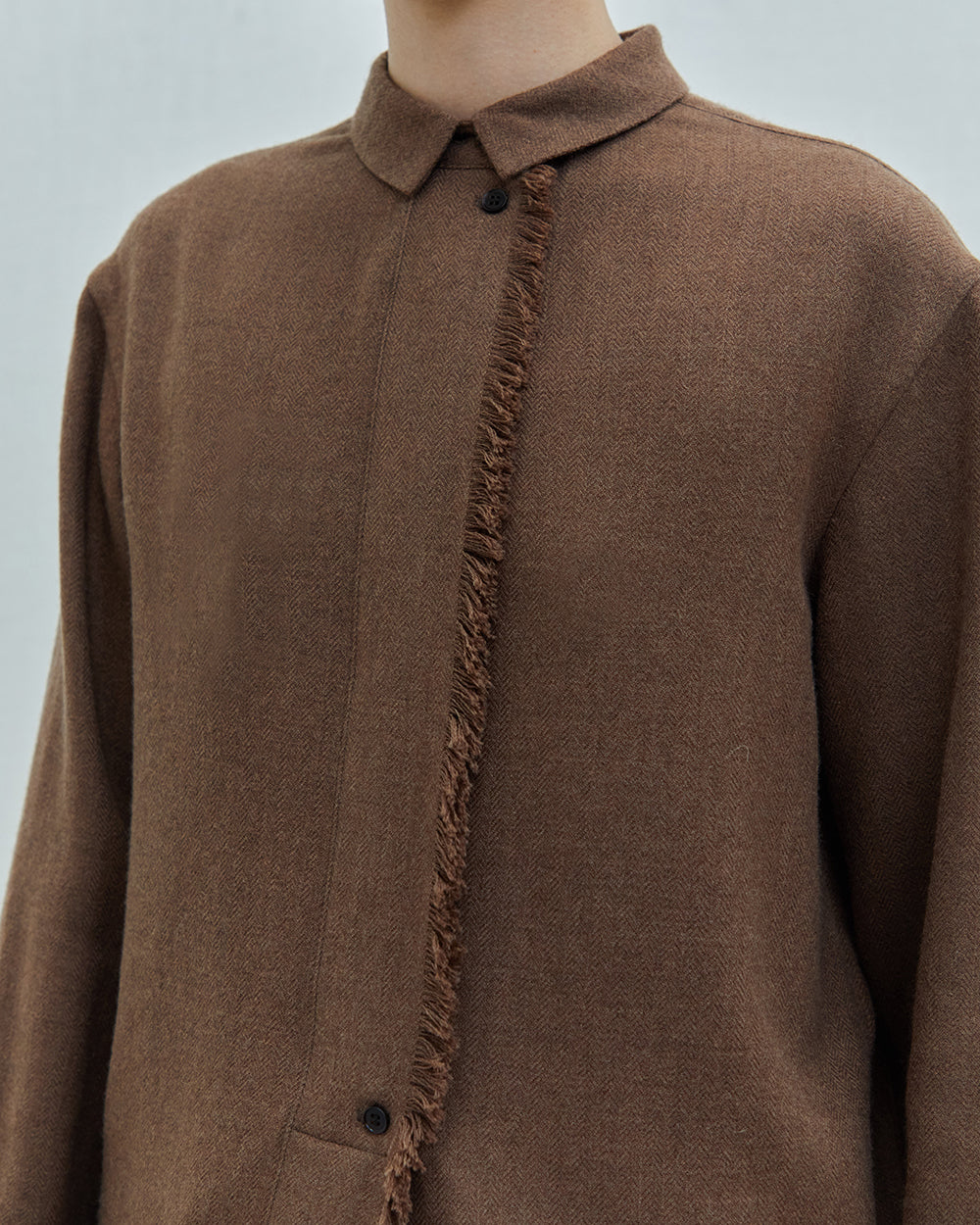 Yak Wool & Silk Fringed Shirt. Ethical Women's Luxury