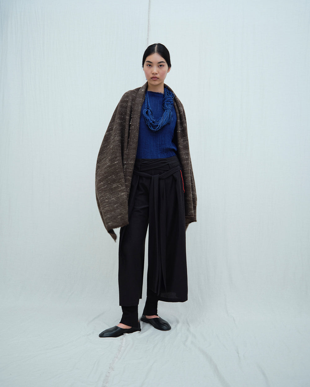 京都限定 FR2 KNIT SCARF (撫子） Handspun River Scarf. Woven yak wool scarves and blankets, Norlha