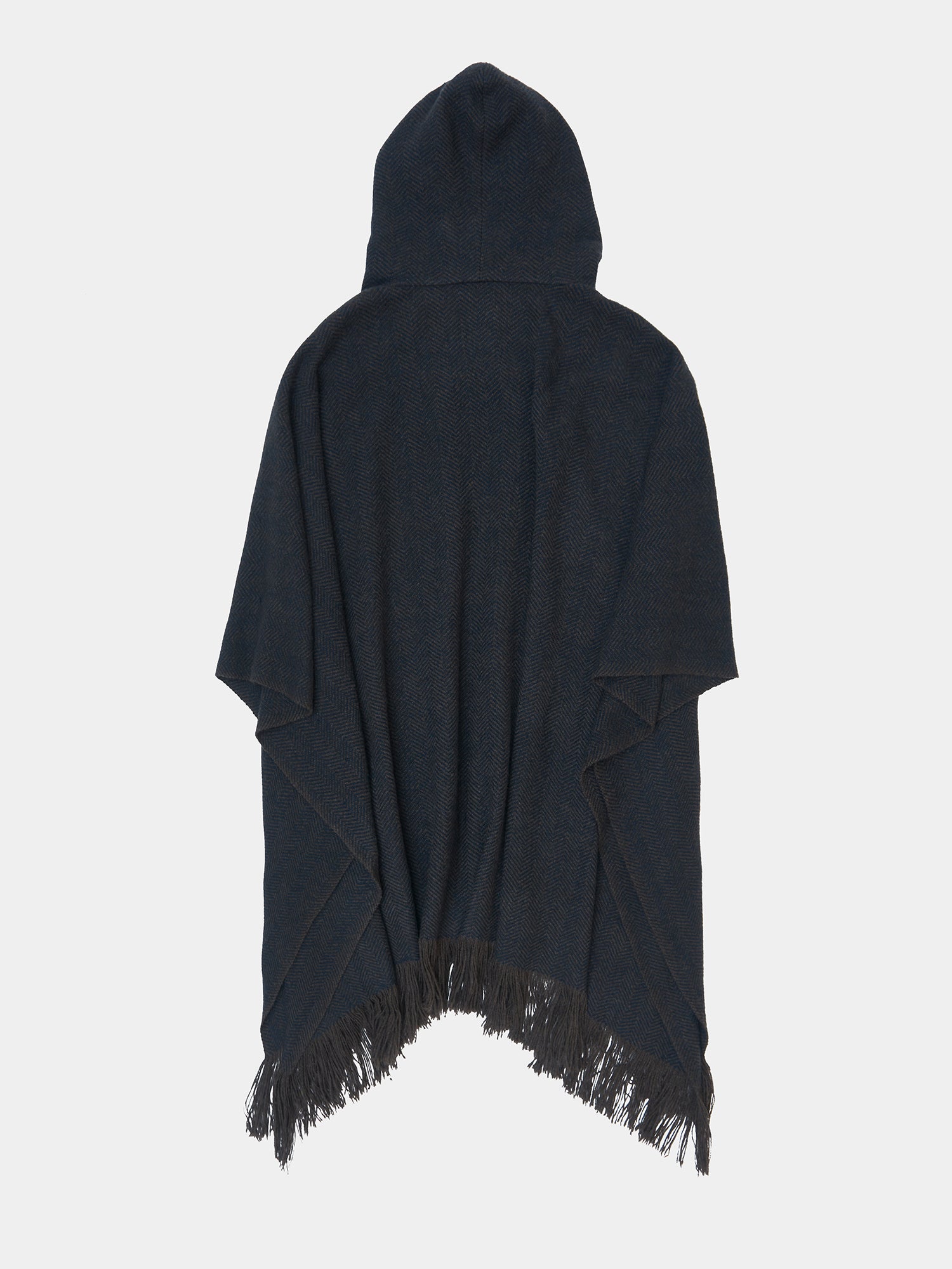 Hooded Poncho. Luxury yak wool clothes from Norlha Atelier