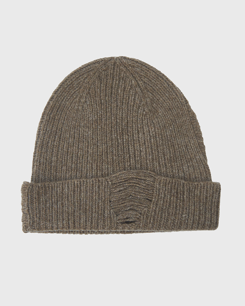 Distressed Knit Beanie. Luxury yak wool accessories from Norlha