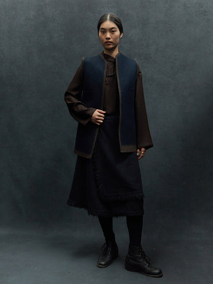 Navy and Brown Edge