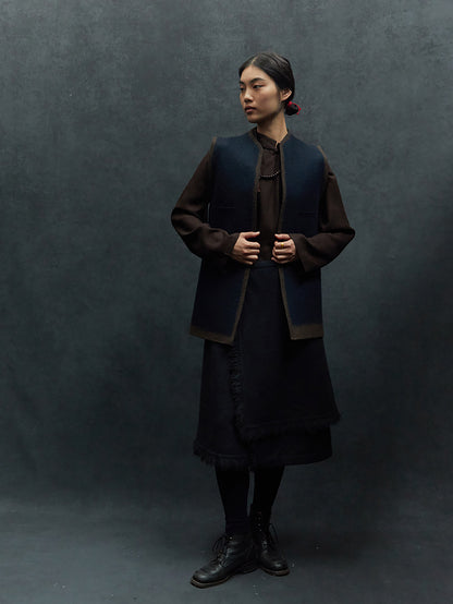 Navy and Brown Edge