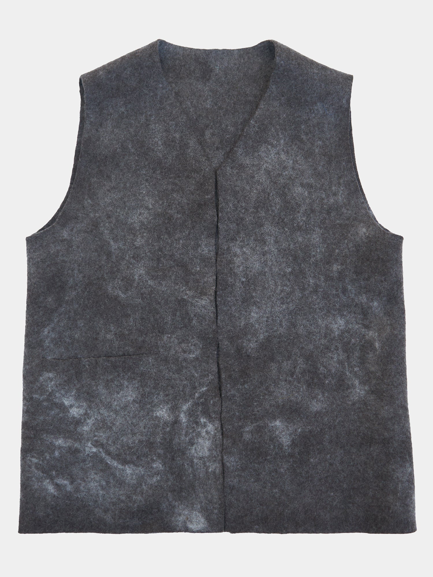 Melange Raw Felt Vest