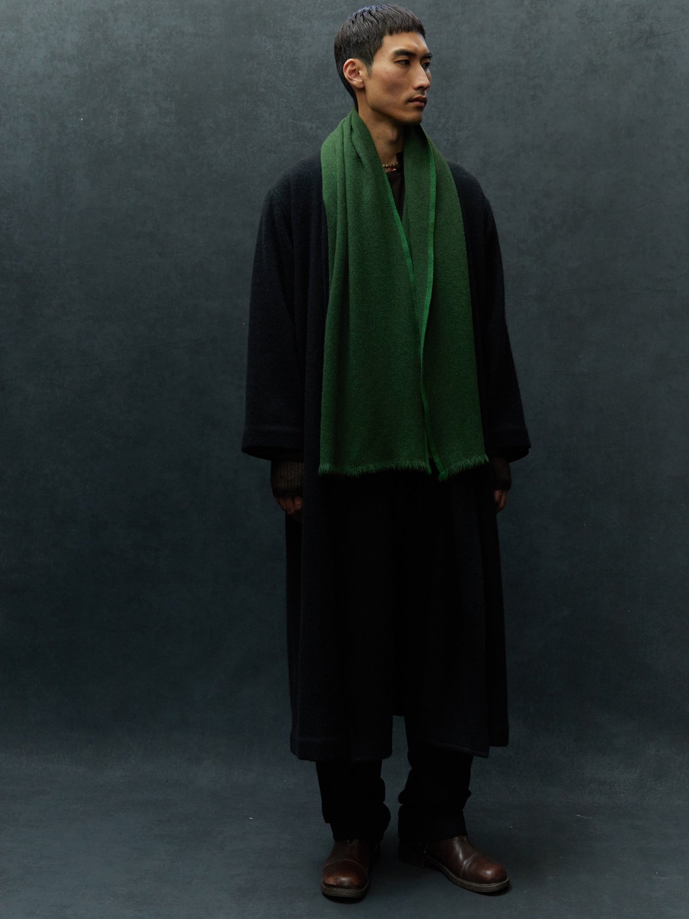 Nomad Border Skinny Scarf, 100% Yak wool scarves from B Corp Norlha