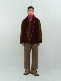 Nomad Border Skinny Scarf, 100% Yak wool scarves from B Corp Norlha