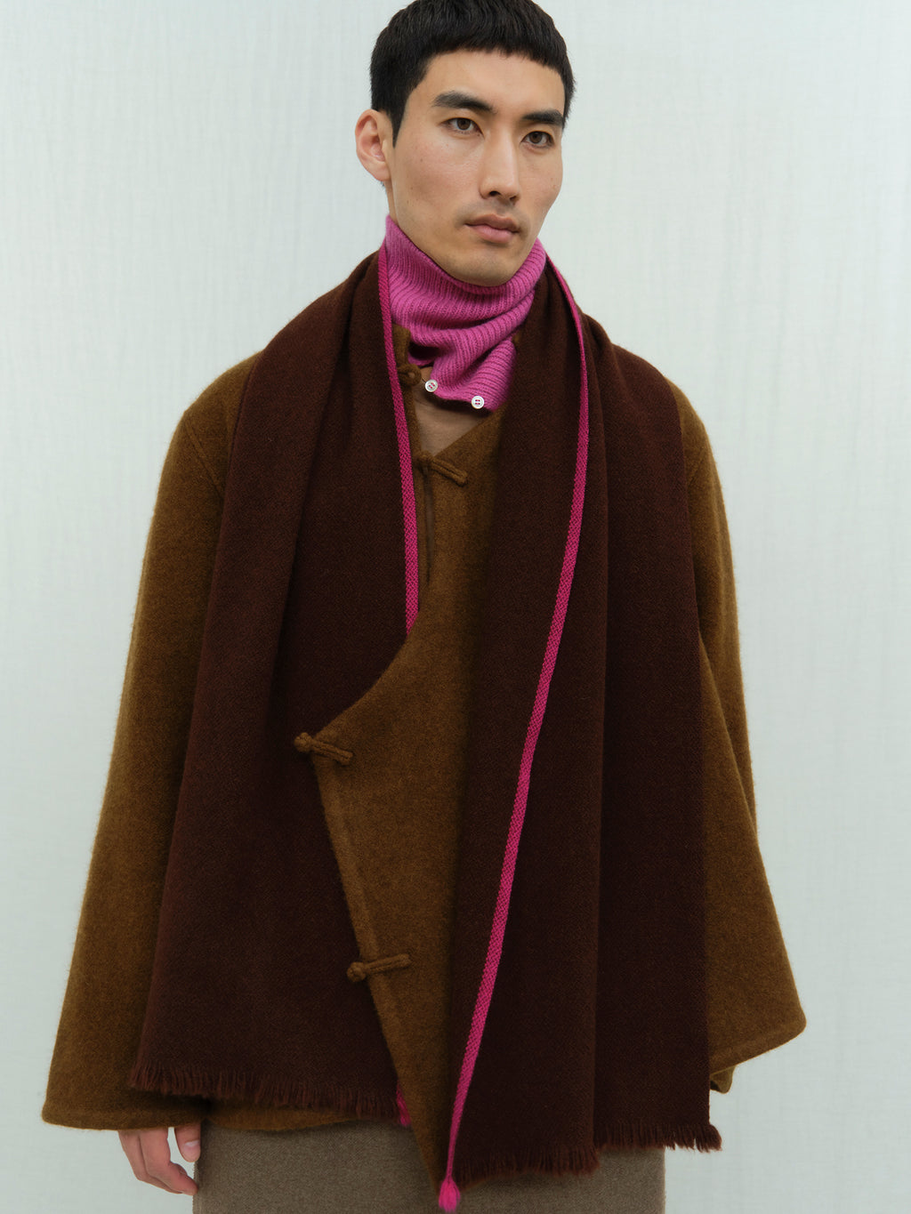 Nomad Border Skinny Scarf, 100% Yak wool scarves from B Corp Norlha