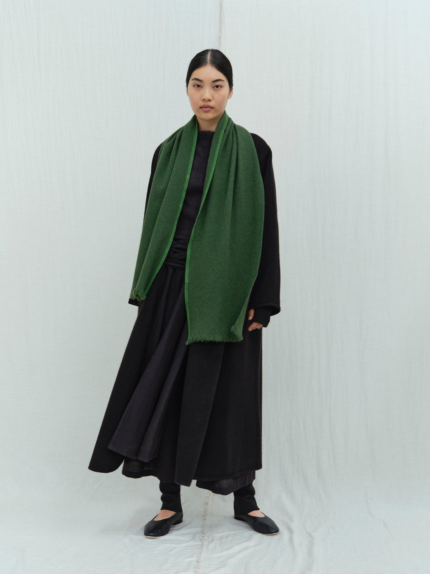 Nomad Border Skinny Scarf, 100% Yak wool scarves from B Corp Norlha