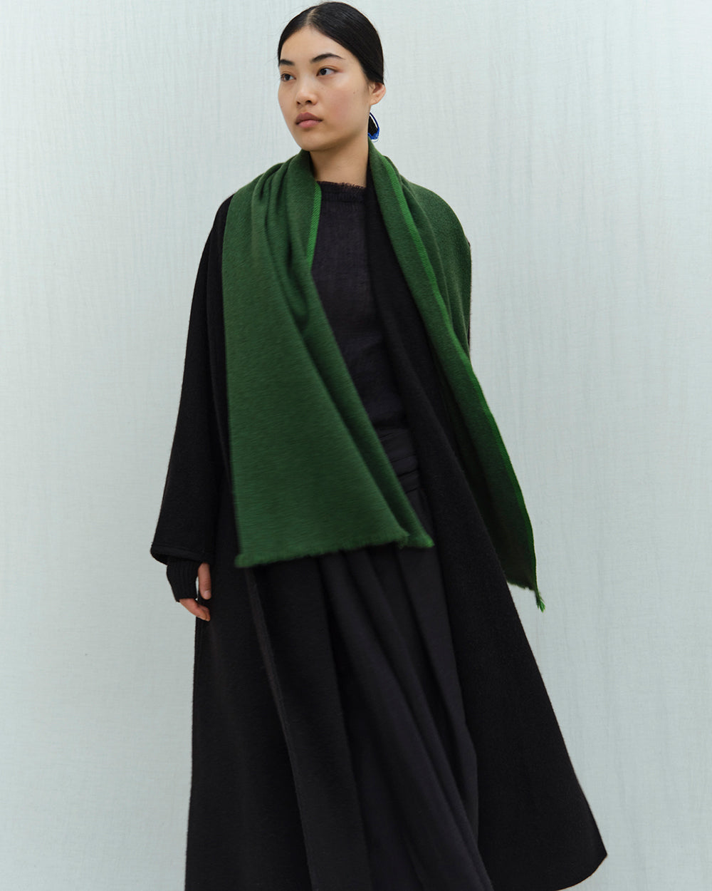 Nomad Border Skinny Scarf, 100% Yak wool scarves from B Corp Norlha