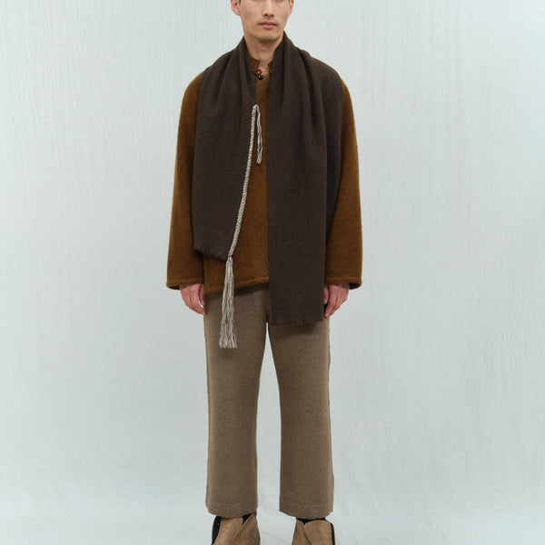 Nomad Classic Skinny Yak Wool Braided Scarf, Norlha Atelier