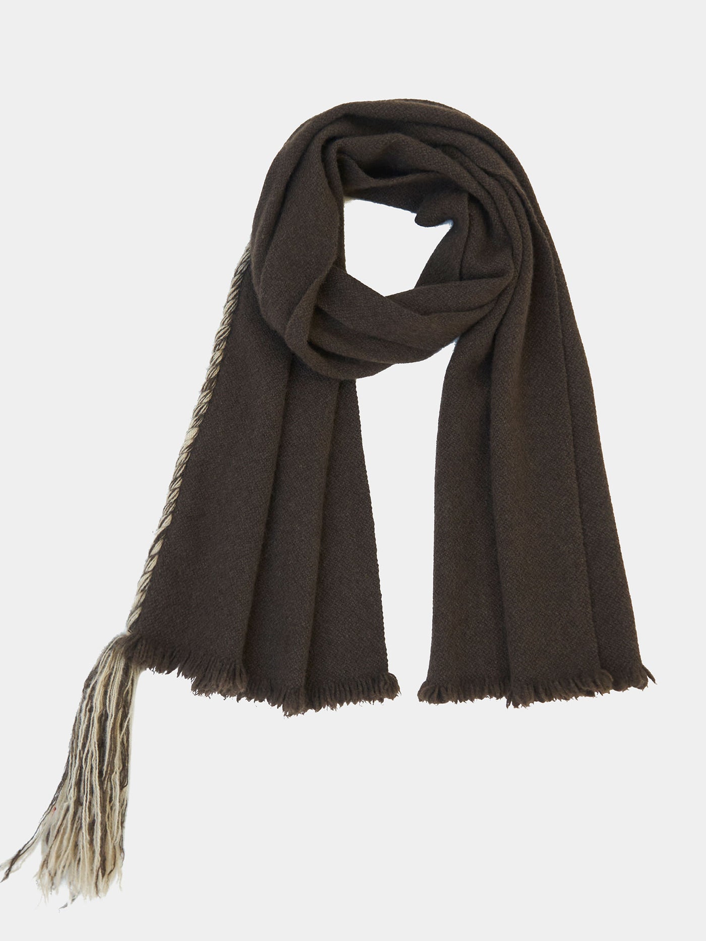Nomad Classic Skinny Yak Wool Braided Scarf, Norlha Atelier