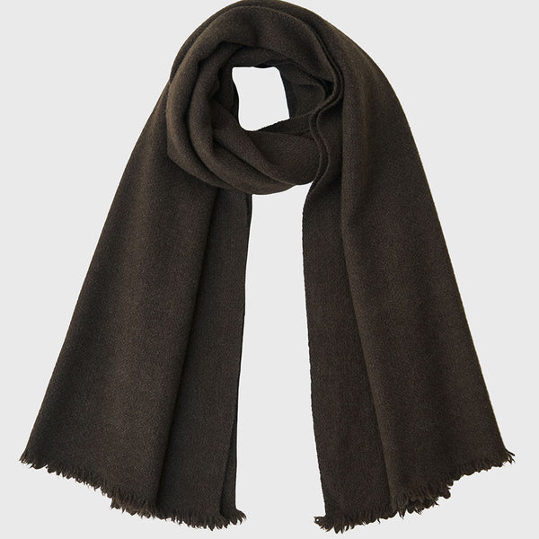 Nomad Net Scarf (Natural Brown Base), Ethical Yak Wool, Norlha