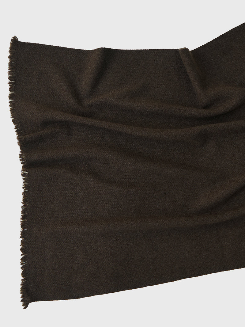 Nomad Net Scarf (Natural Brown Base), Ethical Yak Wool, Norlha