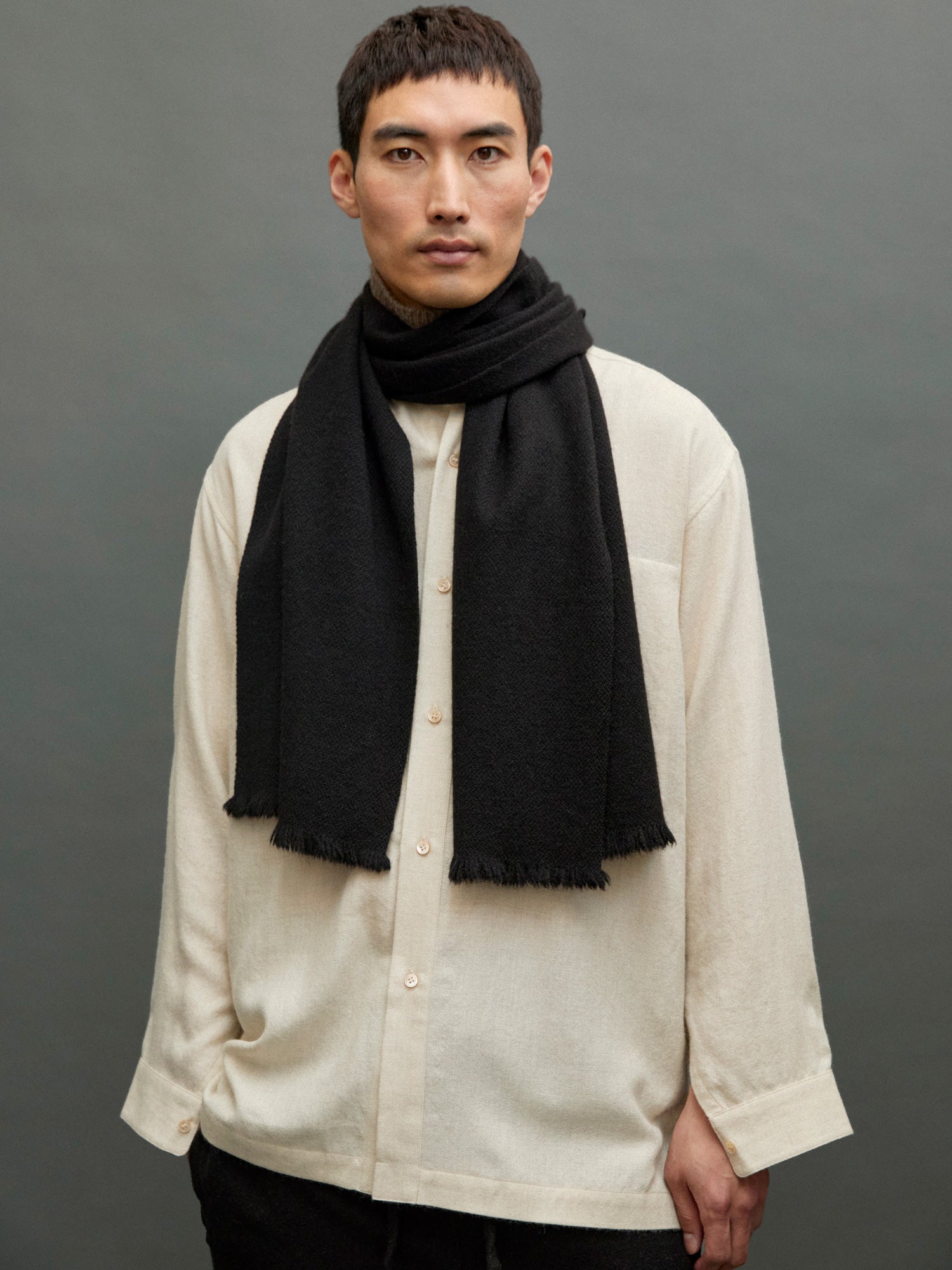 【新品未使用】YOKE Cotton Yak long Stole Yak Wool Scarves ~ Sustainable Luxury Fashion From Tibet | Norlha