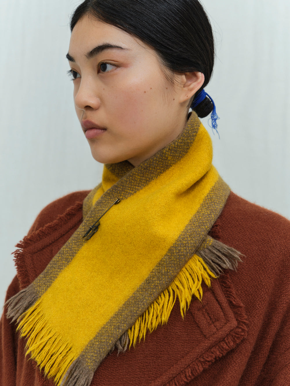 小物 YOKE / STILL JACQUARD LONG STOLE(ORANGE) YOKEヨーク STILL
