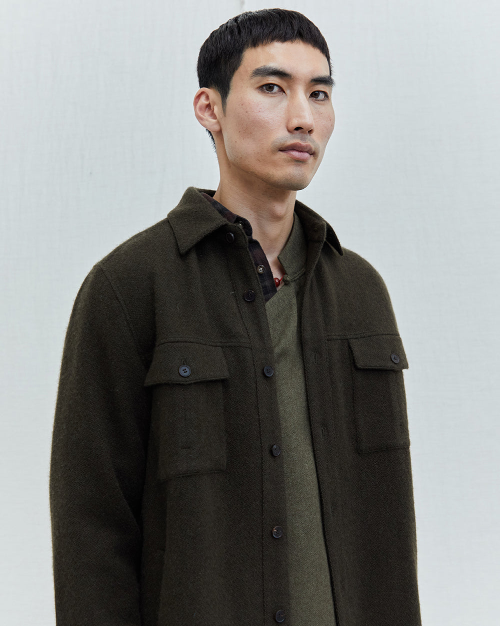 ジャケット・アウター phlannel wool yak driving knit blouson Namu Shop - Phlannel Wool Yak Driving Knit Blouson - Navy