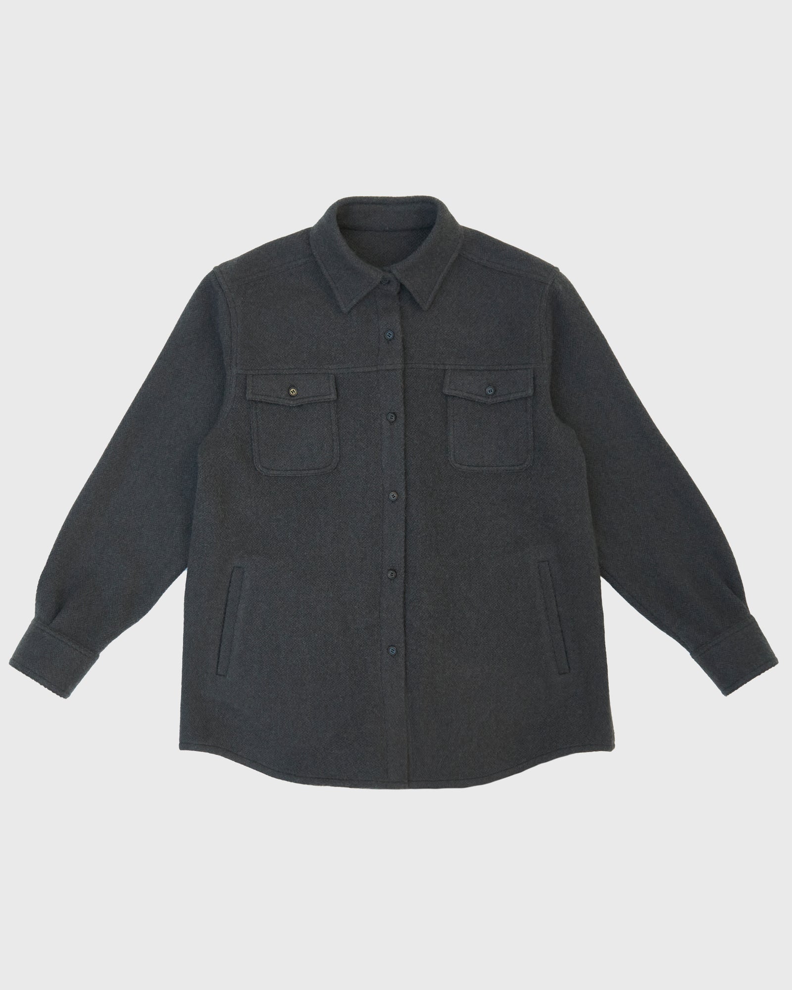 Patch Pocket Overshirt. Yak wool shacket from B-corp